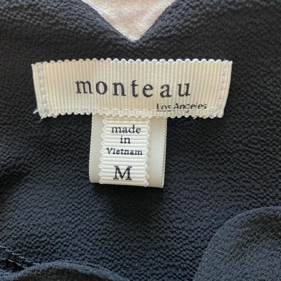 Monteau Black Scalloped Off The Shoulder Blouse - Picture 5 of 7